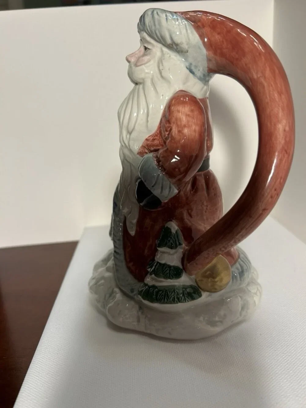 OCI Vintage Santa Candle Holder Christmas Decor Old Fashioned Santa